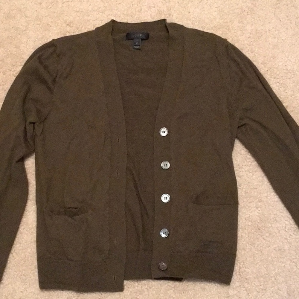 J. Crew button down 100% wool cardigan